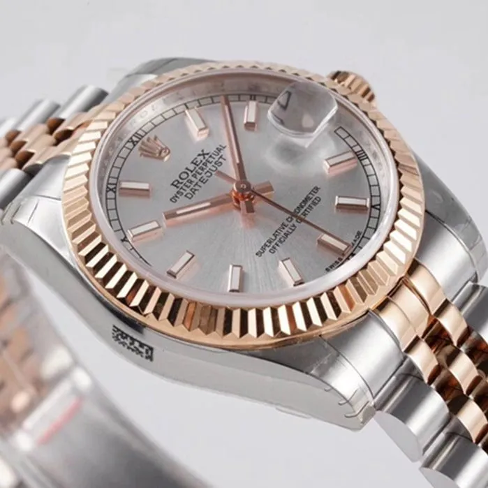 Top-tier watch Rolex men's gray plate Oyster Perpetual Datejust 31mm series steel bracelet watch clasp picture