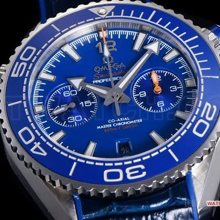 top-tier watch N1 factory SeamasterOmega 600m blue dial leather braceletfront live photo