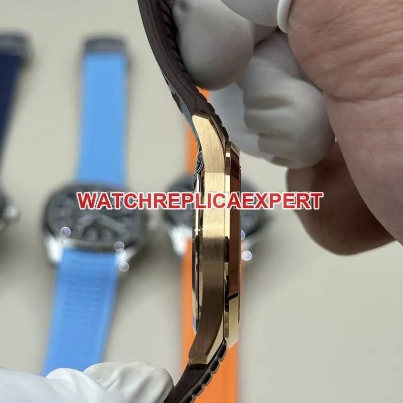 Patek Philippe collectible watch BBF factory grenade rose gold dark brown plate brown rubber model 5167Rside live photo
