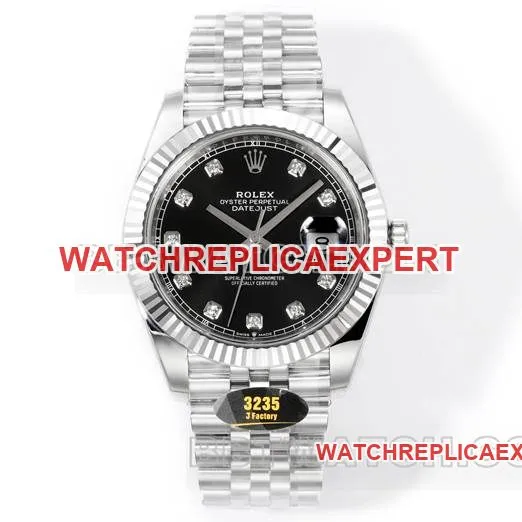 1:1replica watch log JF factory Rolexblack dial3235 mechanical 41mm side live photo