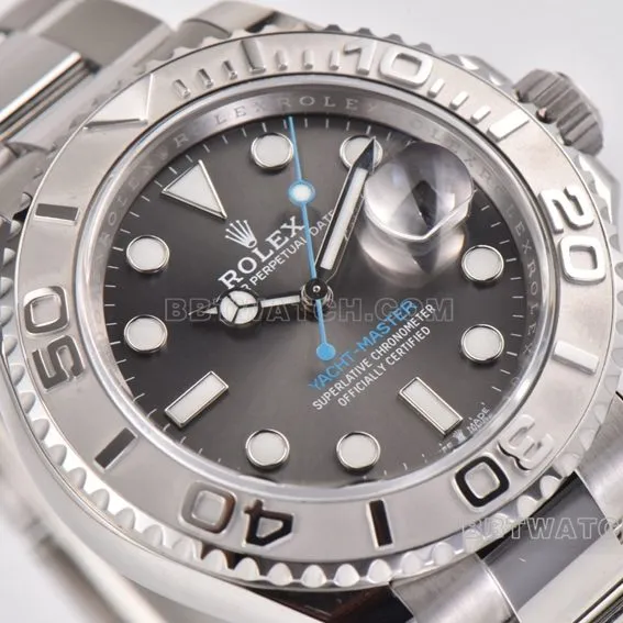 Factory C Rolex Yacht-Master rhodium white plate steel bracelet model m126622-0001side live photo