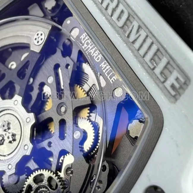 collectible watch UMI factory Richard Mille hollow plate white shell mechanical RM67-02caseback live photo