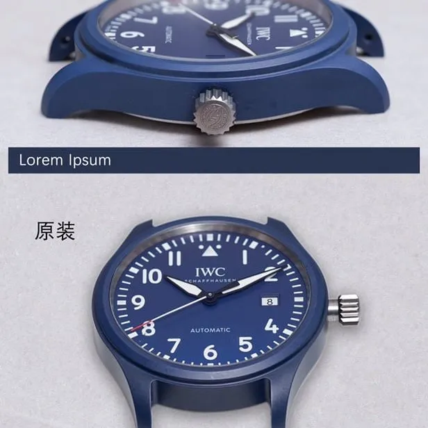 V7 Pilot IW328101 Real vs. Fake Comparison Review IWC Top Watch Appearance Comparison Chart