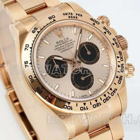 APS factory Rolex Daytonatop-tier 1:1high-quality pink disc rose goldsteel bracelet model 116505front live photo
