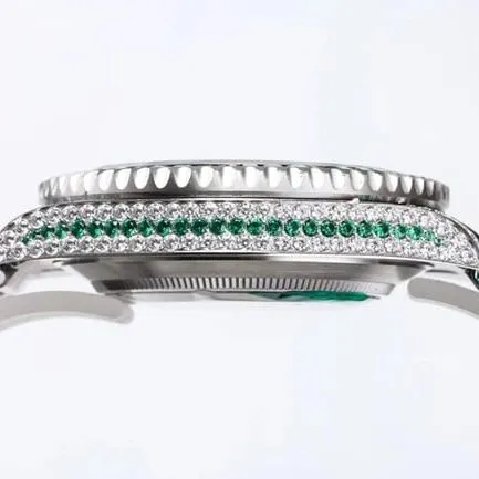 Top-tierRolexreplica watch men's green dialsteel bracelet fully automatic movement Zhenmei clasp picture