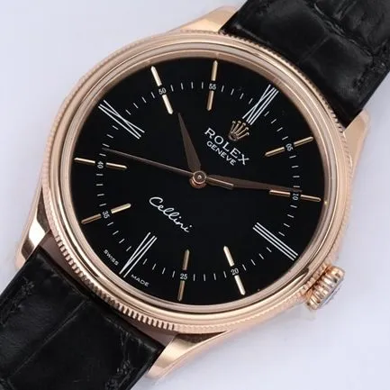 top-tierhigh-quality watch Rolex automatic movementleather strap Cellini series men's watch bracelet picture