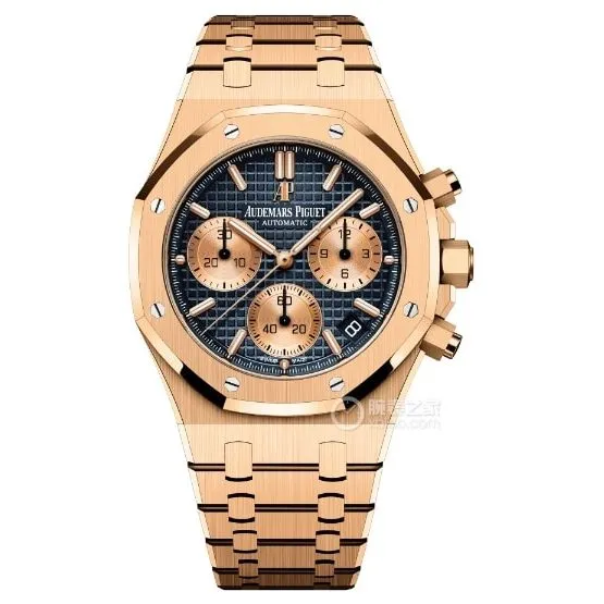 IPFRoyal OakAudemars Piguet1:1replica watch blue dialrose goldsteel bracelet model 26331OR.OO.1220OR.01side live photo