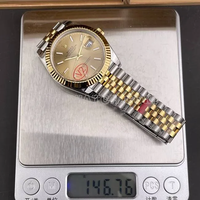 top-tier watch log VS FactoryRolex champagne tray 3235 mechanical 41mm wearing live photos
