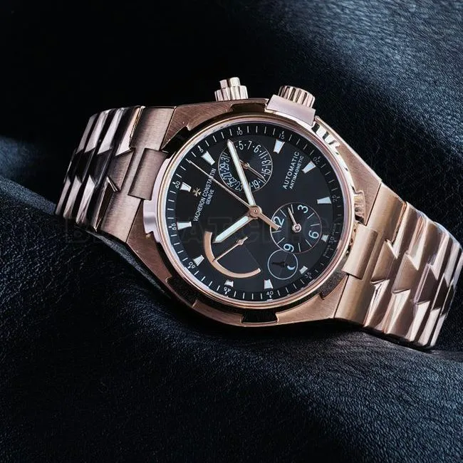 1:1replica watch KR factory across the world Vacheron Constantinrose goldblack dial47450front live photofront live photo