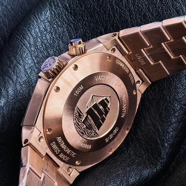 1:1replica watch KR factory across the world Vacheron Constantinrose goldblack dial47450front live photofront live photo