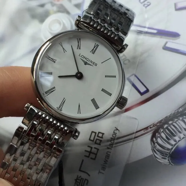 TW Factory Top Watch Longines Men's White Dial Steel Band La Grande Classique de Longines Series Watch Side View