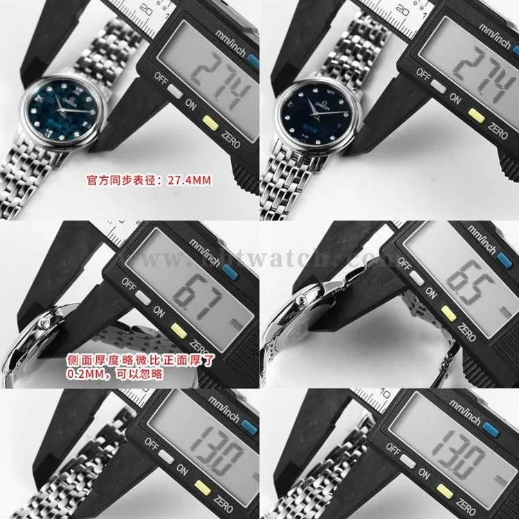Evaluation of KZ factory Omega De Ville Orbis top-tier replicaladies' watch versus genuine side comparison chart