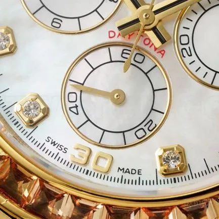1:1replica watch RolexPPM factory Daytona mother-of-pearl moissanite diamond bezelfront live photo