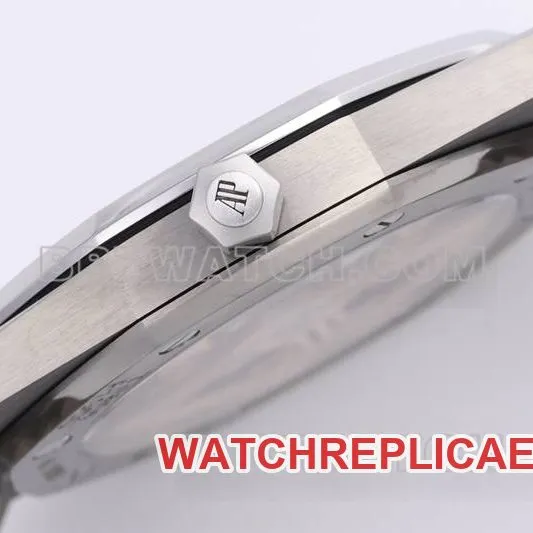 Audemars Piguet1:1replica watch ZF FactoryRoyal Oak smoked burgundy plate mechanical steel bracelet model 16202side live photo