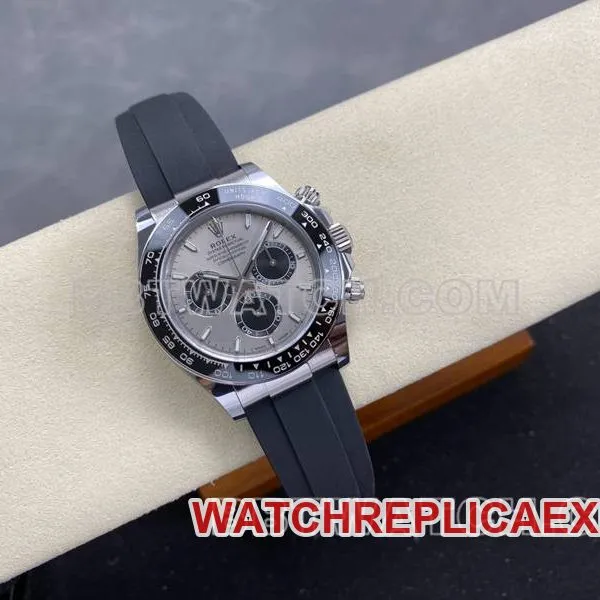 Rolex watch ARF FactoryDaytona gray plate 4131 rubber model side live photo