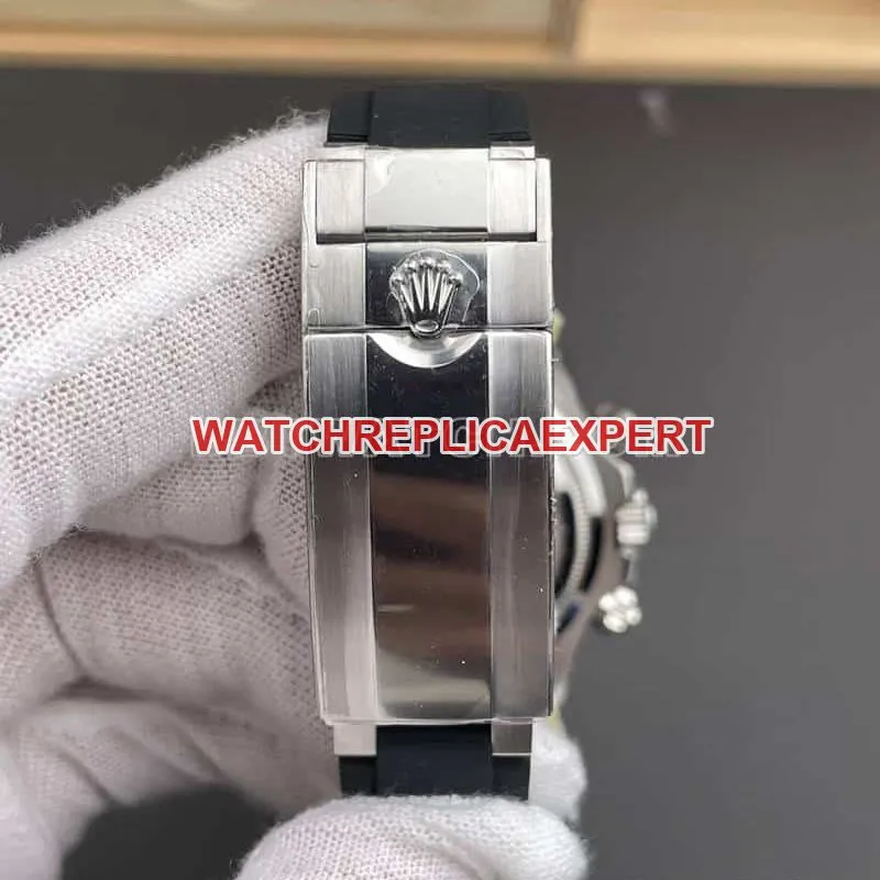 VSRolexDaytonatop-tier 1:1high-quality gray plate rubber model 126519caseback live photo