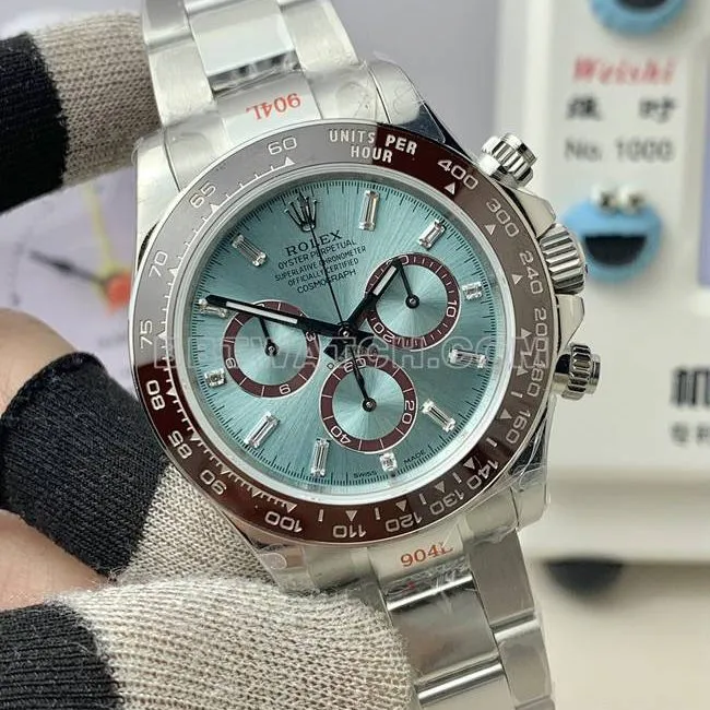 QF factory watch Rolex Daytona ice blue dial4131 mechanical side live photo