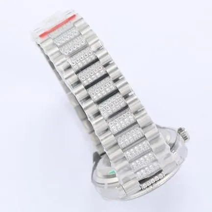EWtop-tier watch Rolex men's white dialsteel bracelet 2021 new day displayDatejust mechanical watch side view