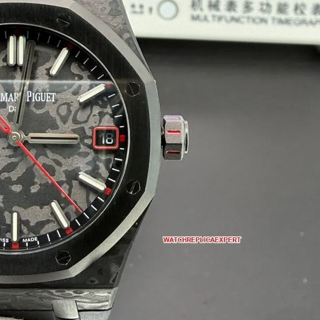 watch DIW factory Royal OakAudemars Piguet carbon fiber 15500 side live photo