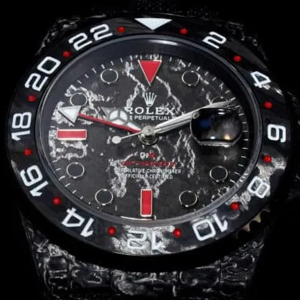 top-tiersuper cloneVS new RolexGMT-Master carbon fiber case men's watch side view