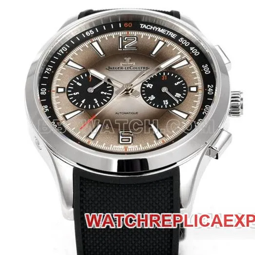 1:1replica watch Beichen Jaeger-LeCoultre gray plate mechanical black rubber model side live photo