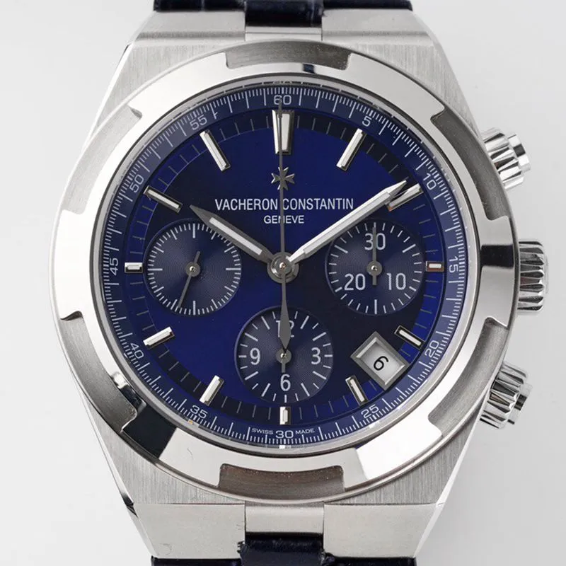Vacheron Constantintop-tiersuper watch Overseas Series Men's Mechanical Blue Face Watch detail shots