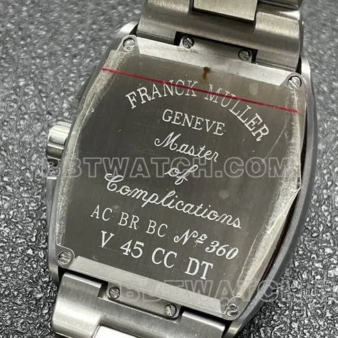 collectible watch ABF factory Frank Muller V45black dial steel braceletside live photo