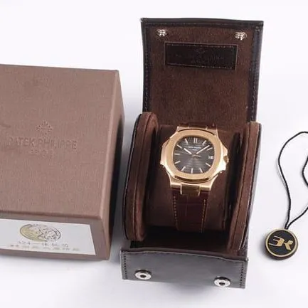 3K Factorytop-tier watch Patek Philippe men's brown plate brown belt automatic winding watch clasp picture