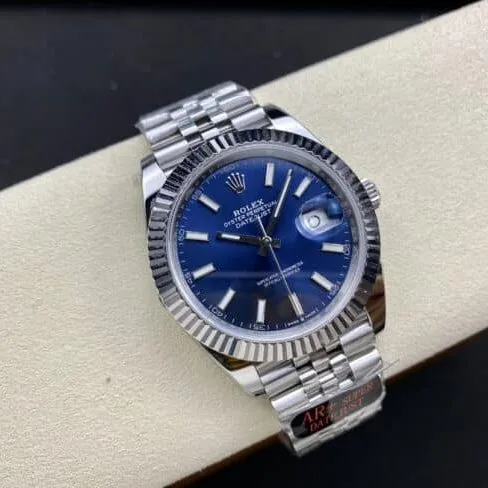 top-tier replicaAR Return of the King Rolex blue dial Oyster Perpetual Datejust41 series men's watch movement picture