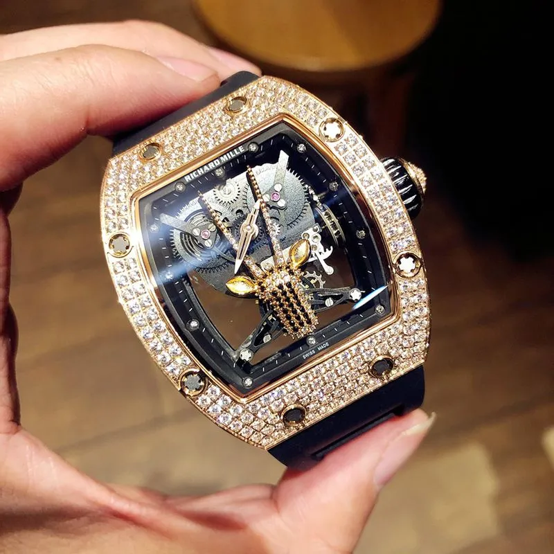 Richard Mille watch RichardMille Gypsophila series men's mechanical watch detail shots
