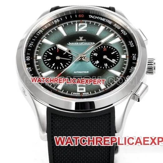 Top collectible watches Jaeger-LeCoultre Beichen Gray Plate Mechanical Black Rubber Model Side Actual Pictures