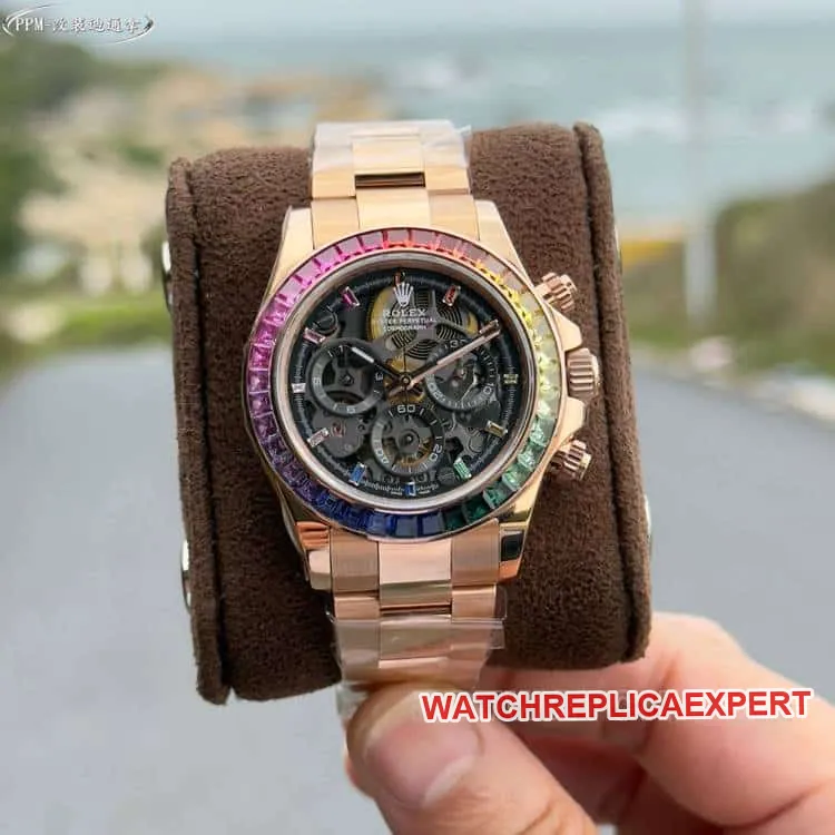 PPMRolexDaytonatop-tier 1:1high-quality Caihongdi 116595front live photo