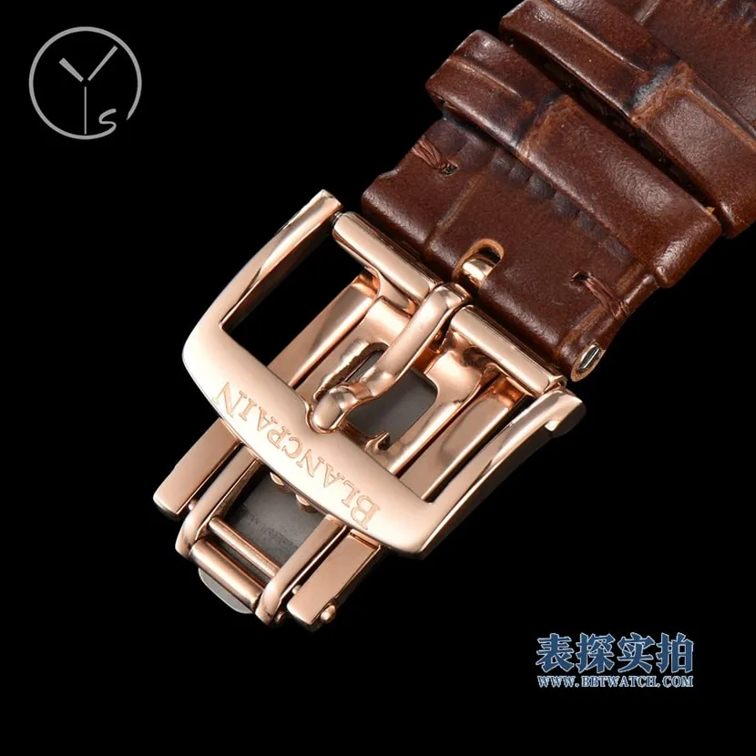 top-tiersuper YSBlancpain upgraded version of the classic series white steel tourbillon men's mechanical watch movement