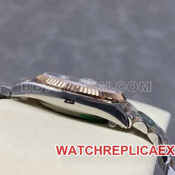 Rolextop-tier watch ARF FactoryDatejust mother-of-pearl disc 36mm rose goldsteel bracelet model side live photo