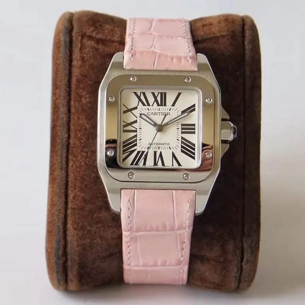 KZCartier Santos 100 Series W20106X8 Unisex Mechanical Watch Authentic and Fake Comparison Evaluation Back Cover Picture