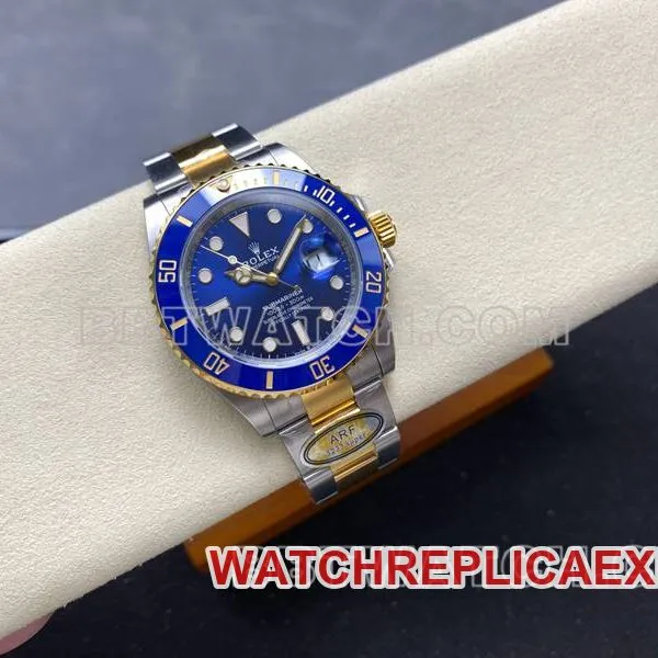 Rolex watch ARF FactorySubmariner41mm gold blue Submariner3235movementside live photo