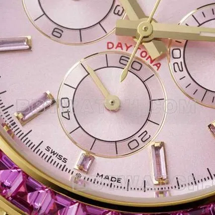 top-tier watch PPM factory DaytonaRolex pink plate moissanite diamond bezel126538TROside live photo