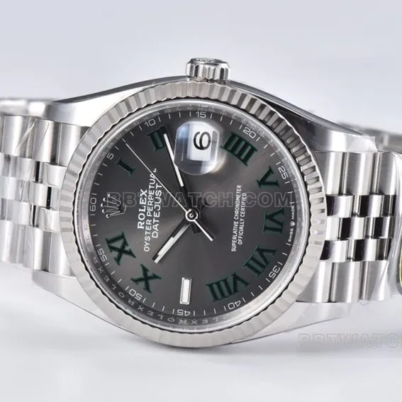C Factory Rolex Datejust top slate gray dial 36mm Jubilee bracelet M126234-0045 watch strap real photos