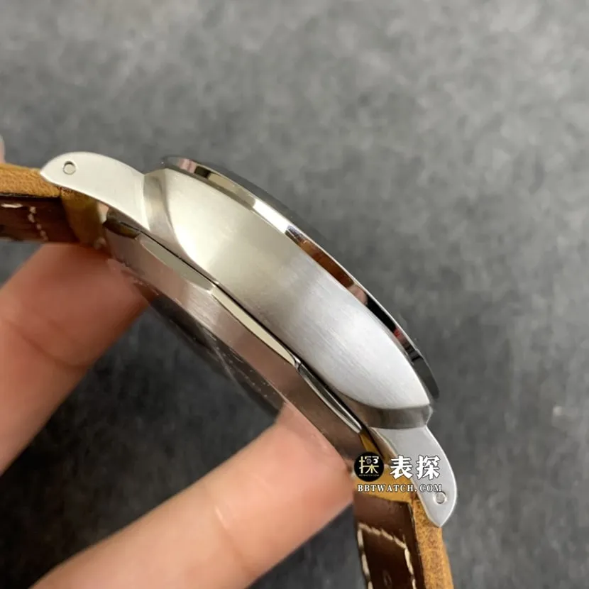 TTF factory Panerai Lumino watch men's white dialleather strap model pictures and prices caseback live photo
