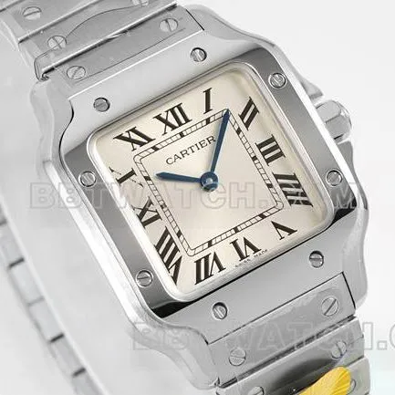 collectible watch Santos Cartiersilver dialquartz movementside live photo