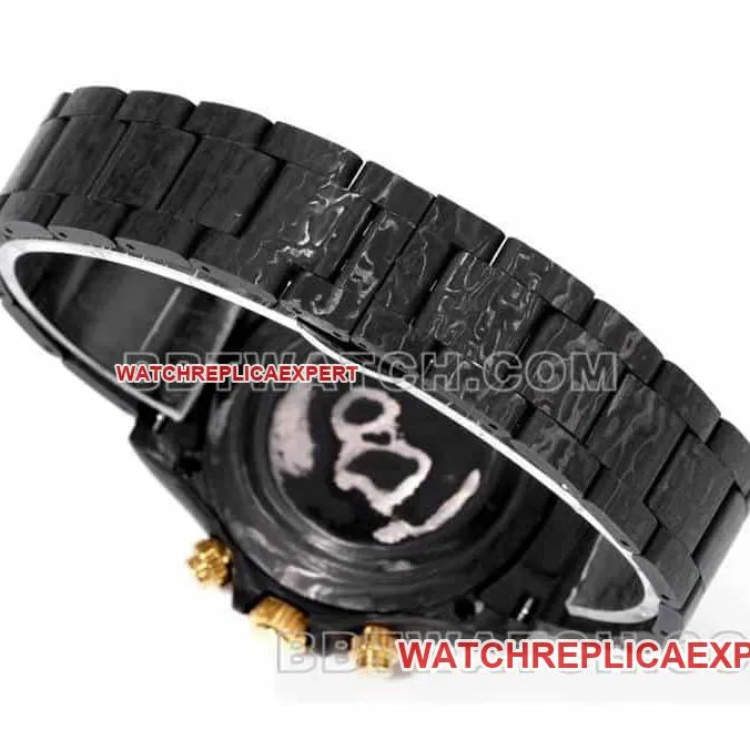 TW factory Rolex Daytonatop-tier 1:1super carbon fiber hollow plate black steel bracelet side live photo