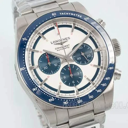 AFLongines Concas 1:1super silver dialsteel bracelet model L3.835.4.98.6side live photo