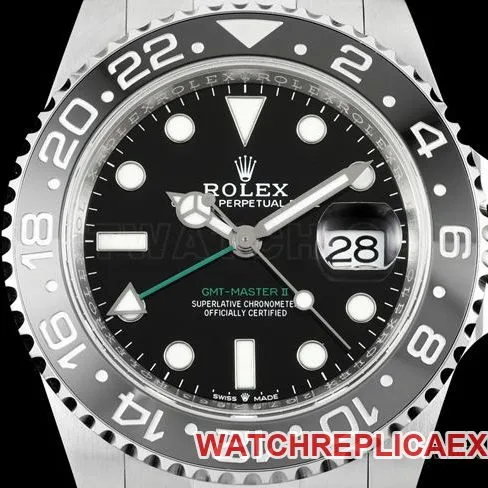 top-tier watch RICH factory GMT-MasterRolex black gray circle 126710side live photo