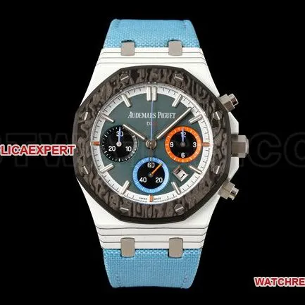 top-tier watch Diw factory Royal Oak Audemars Piguet gray plate chronograph mechanical side live photo