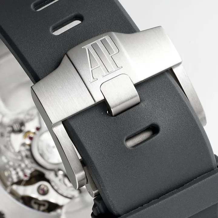 APF offshore Audemars Piguet1:1replica watch gray plate rubber model 26420IO.OO.A009CA.01 side view