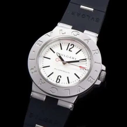 Bvlgari Aluminum series joint white steel men's watch clasp picture