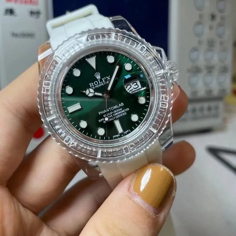 Rolex Green Ghost Transparent Watch with