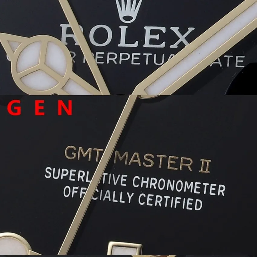 C factory GMT-Master genuine and fake comparison evaluation Rolextop-tier watch pointer comparison chart