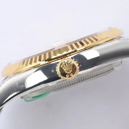 EW Factorytop-tier watch Rolex men's gold disc gold belt Oyster Datejust36 series mechanical watch front view