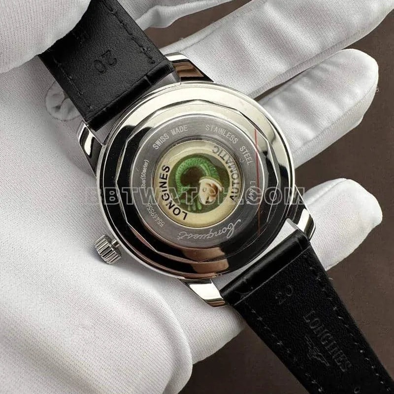 AF FactoryLongines Concas 1:1top-tier replicagreen dialleather strap side live photo